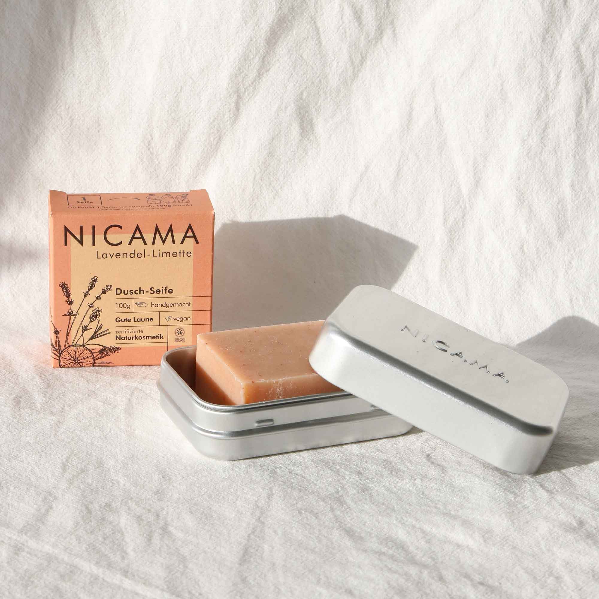Kleines Seifen-Set: Seife + Dose