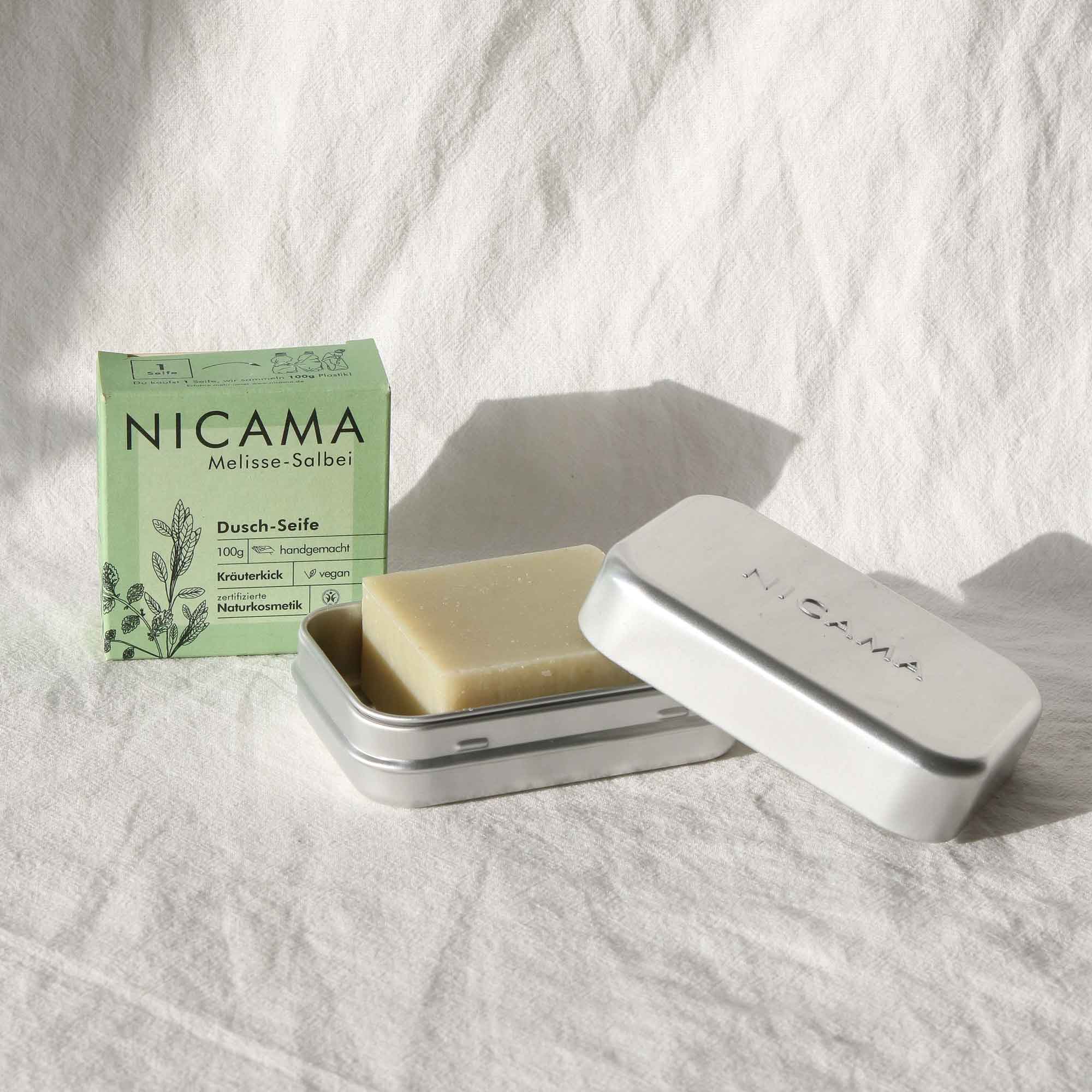 Kleines Seifen-Set: Seife + Dose