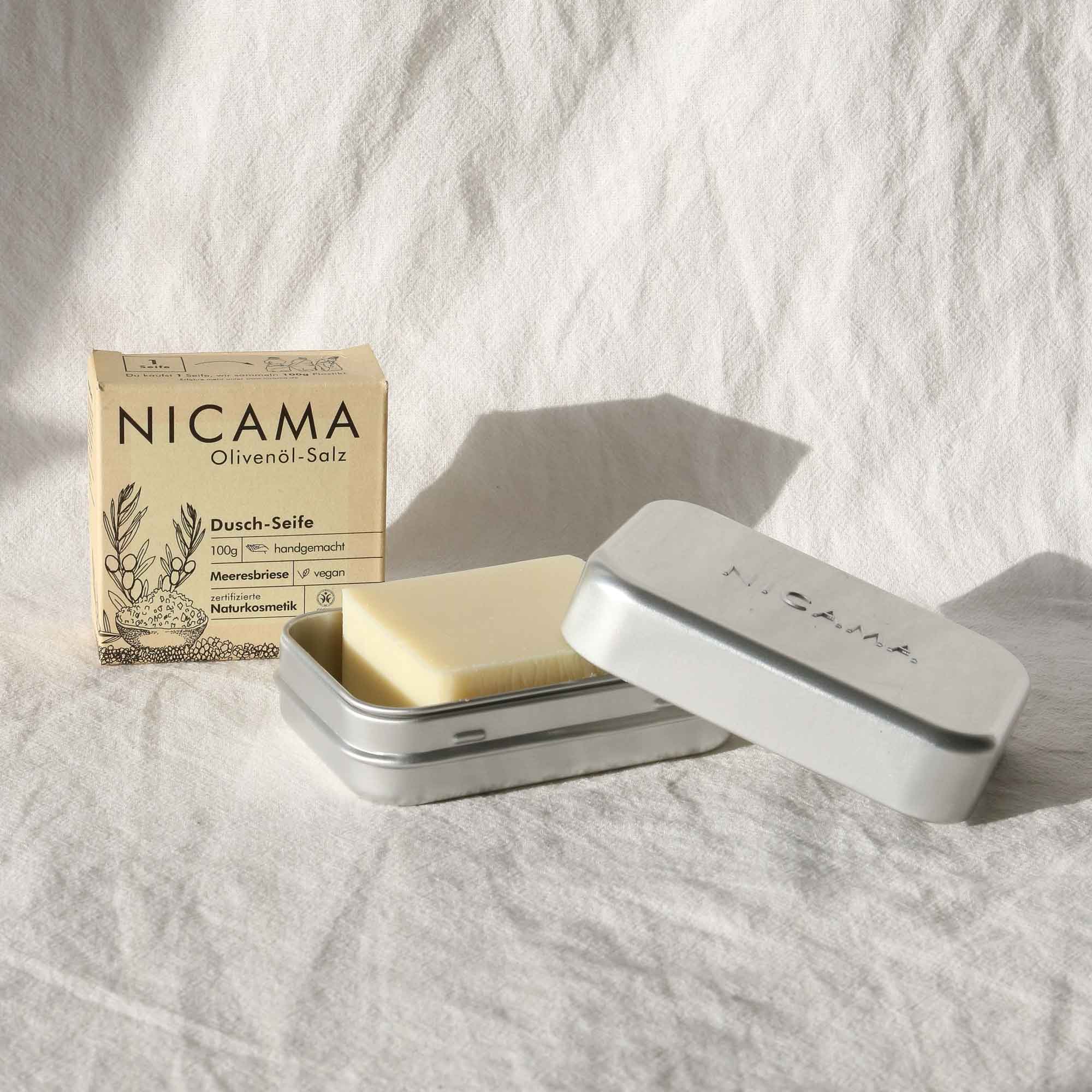 Kleines Seifen-Set: Seife + Dose