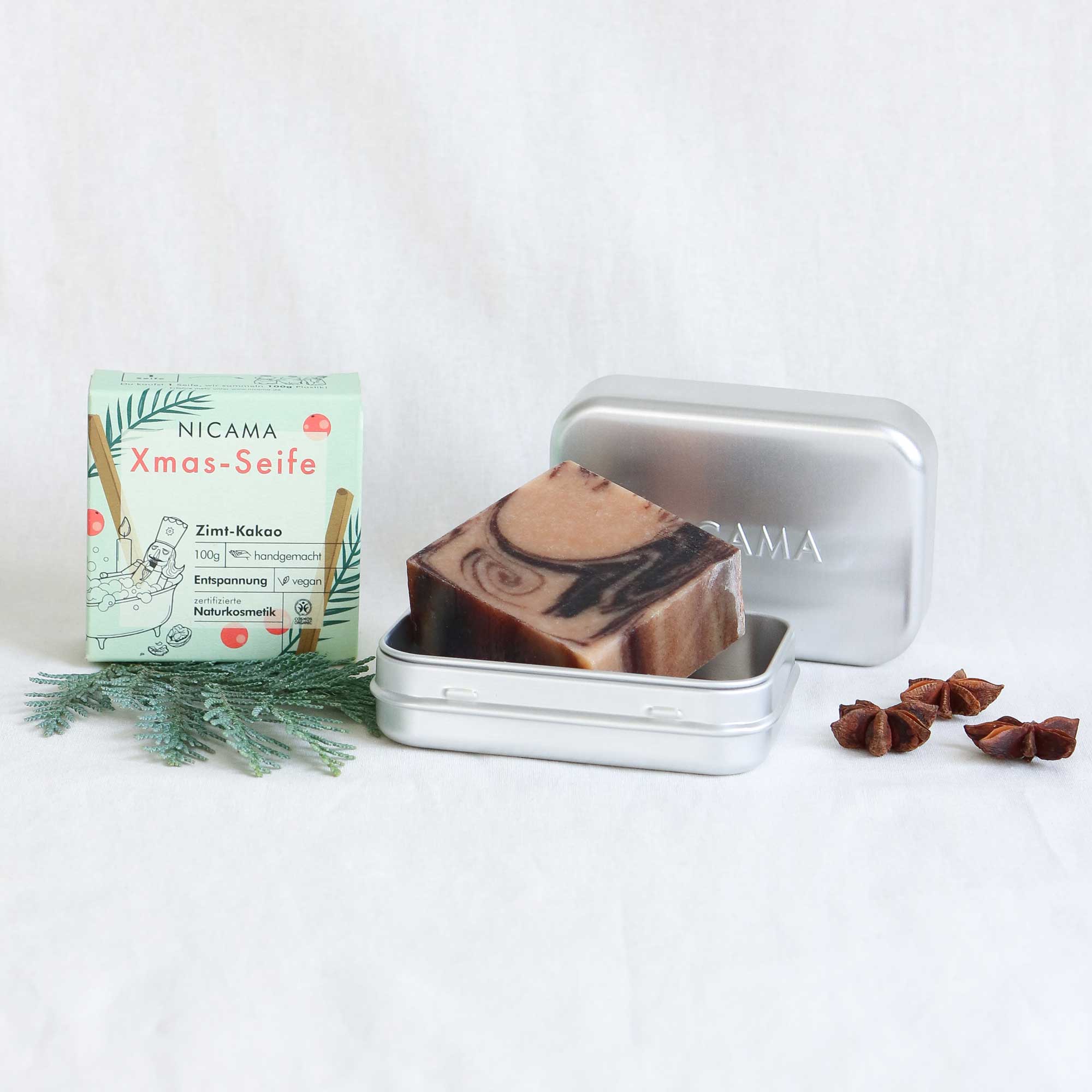 Kleines Seifen-Set: Seife + Dose