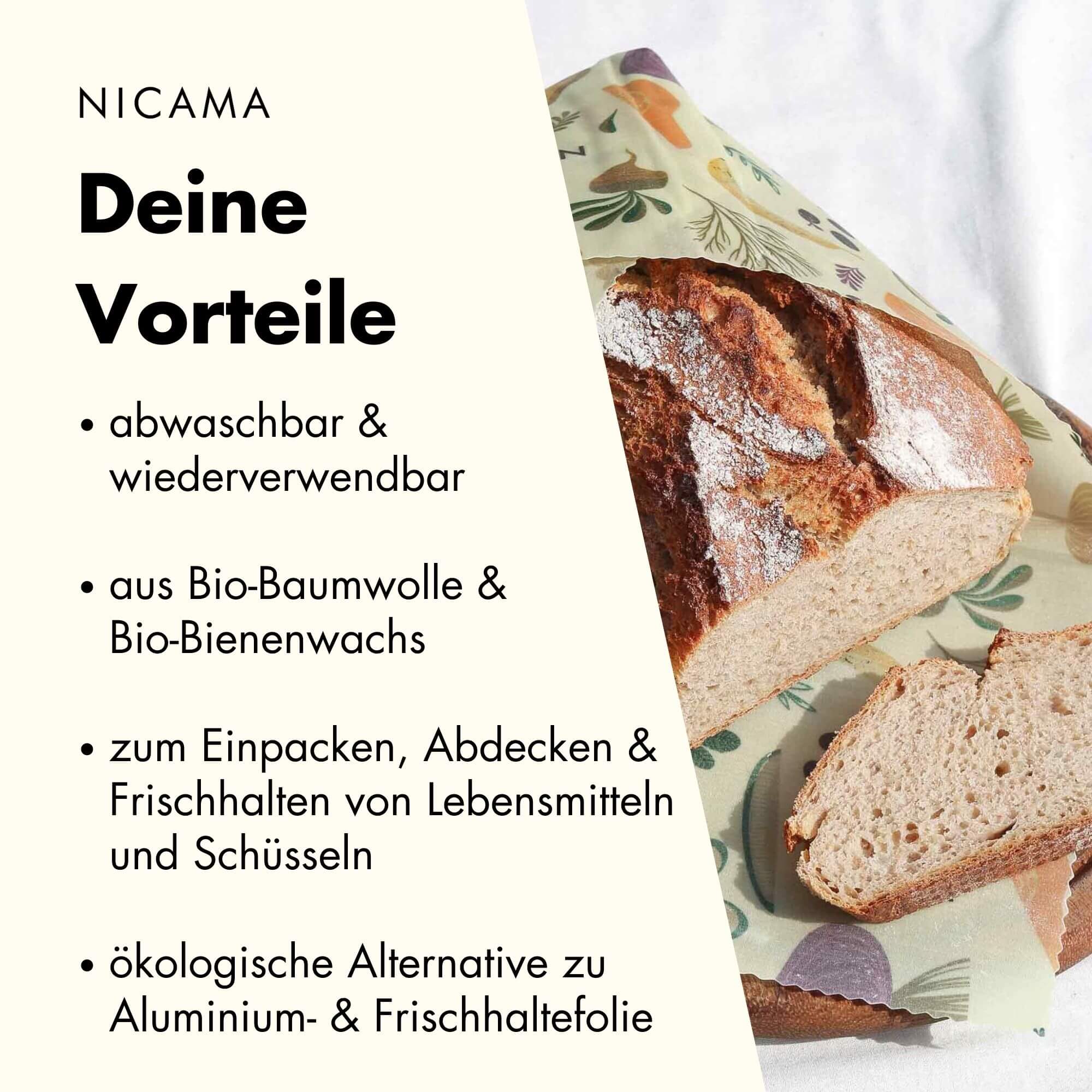 Bienenwachstuch "Gesundes Gemüse"