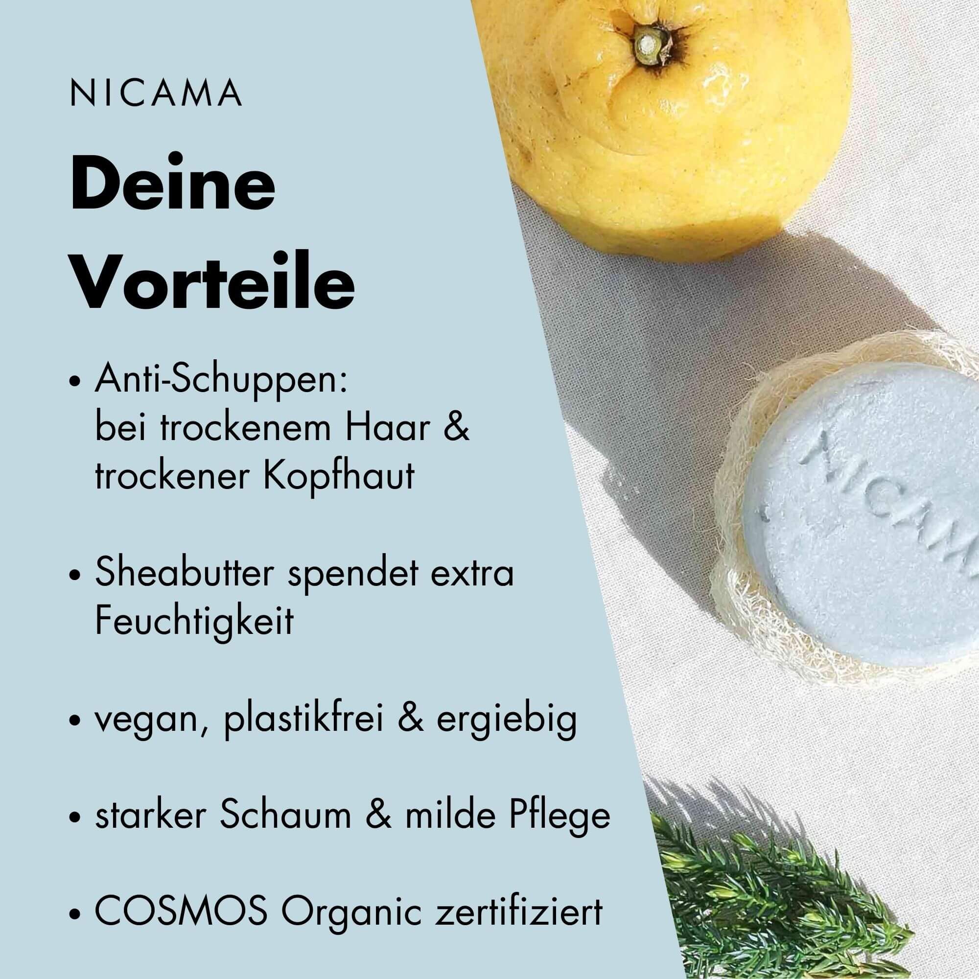 Festes Shampoo Wacholder-Bergamotte (COSMOS)