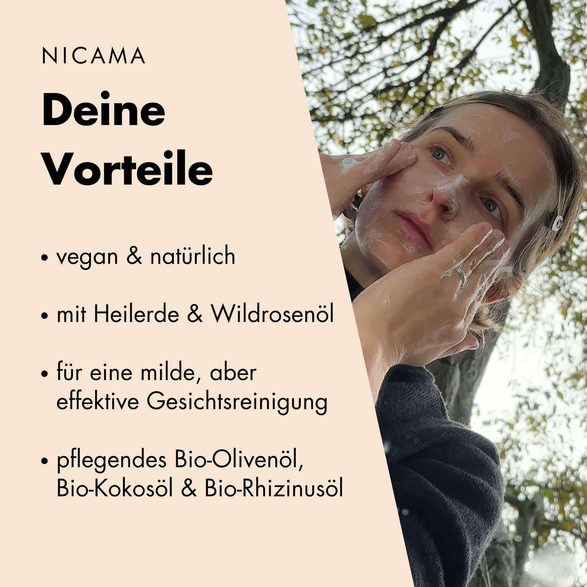 Gesichts-Seife Lavendel-Rosmarin mit Wildrosenöl & Heilerde