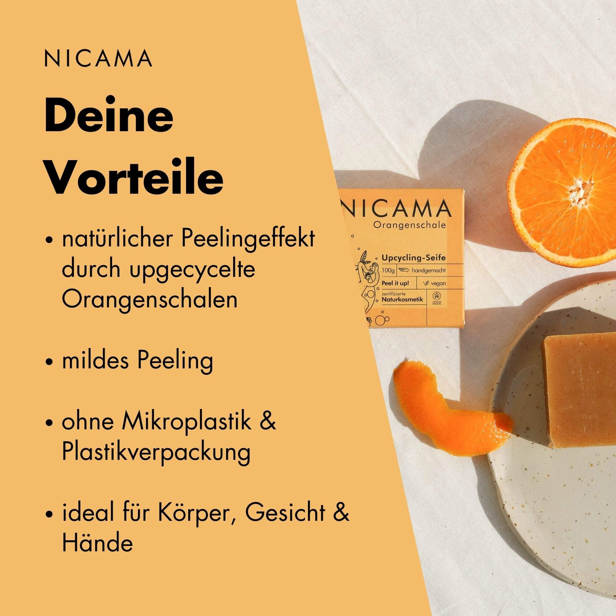 Peeling-Seife Orangenschale (Upcycling)