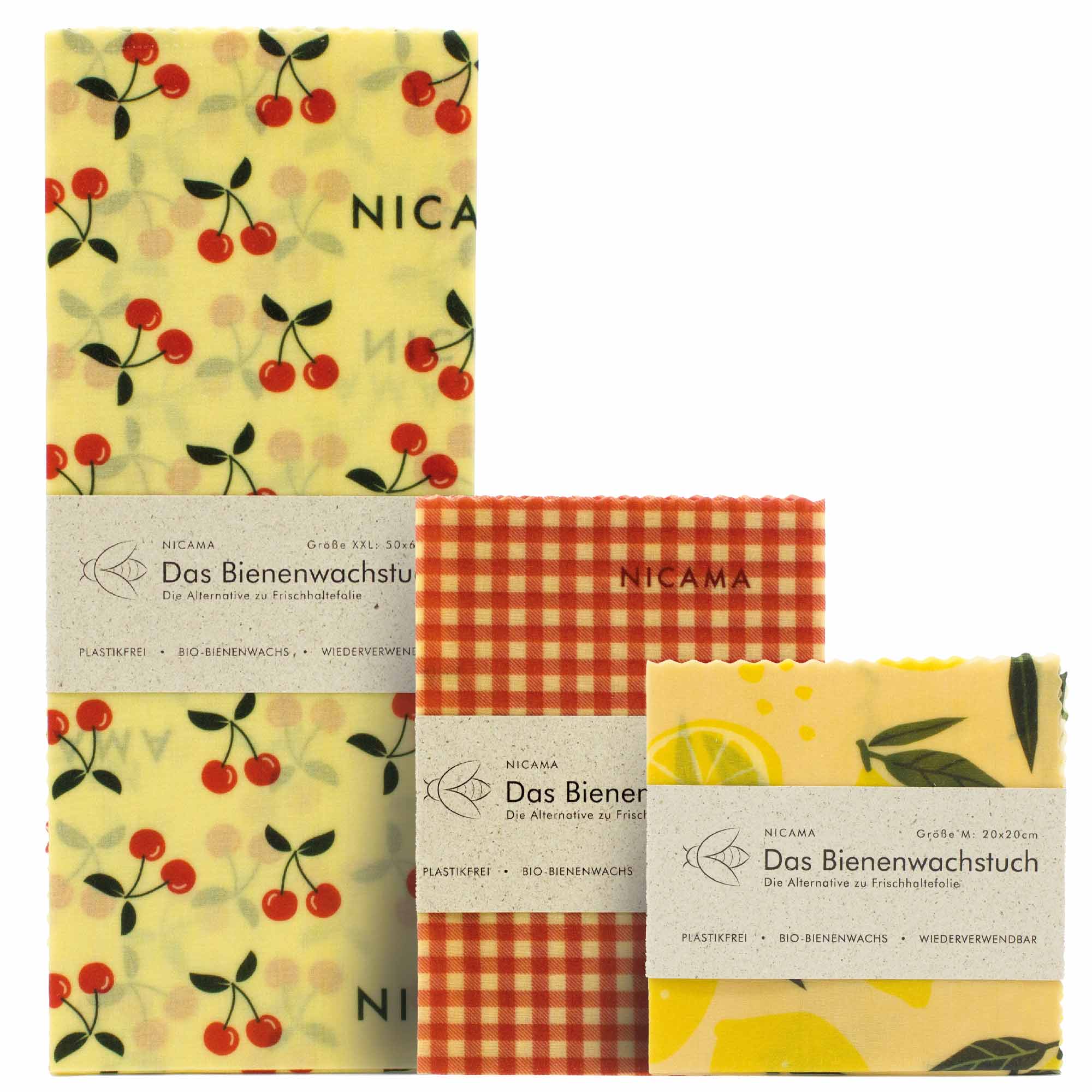 Bienenwachstuch 3er Set