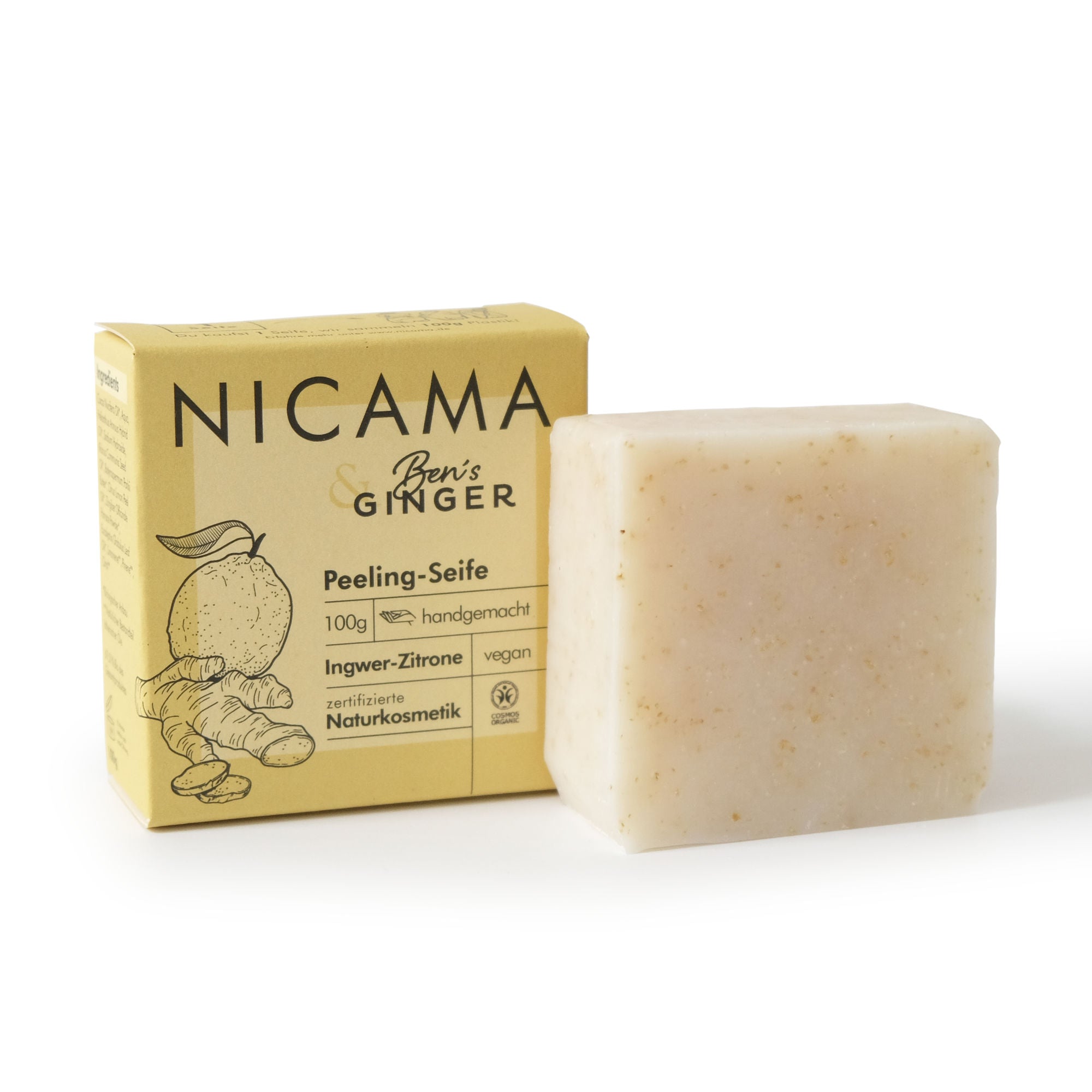 Peeling-Seife Ingwer-Zitrone - NICAMA x Ben's Ginger