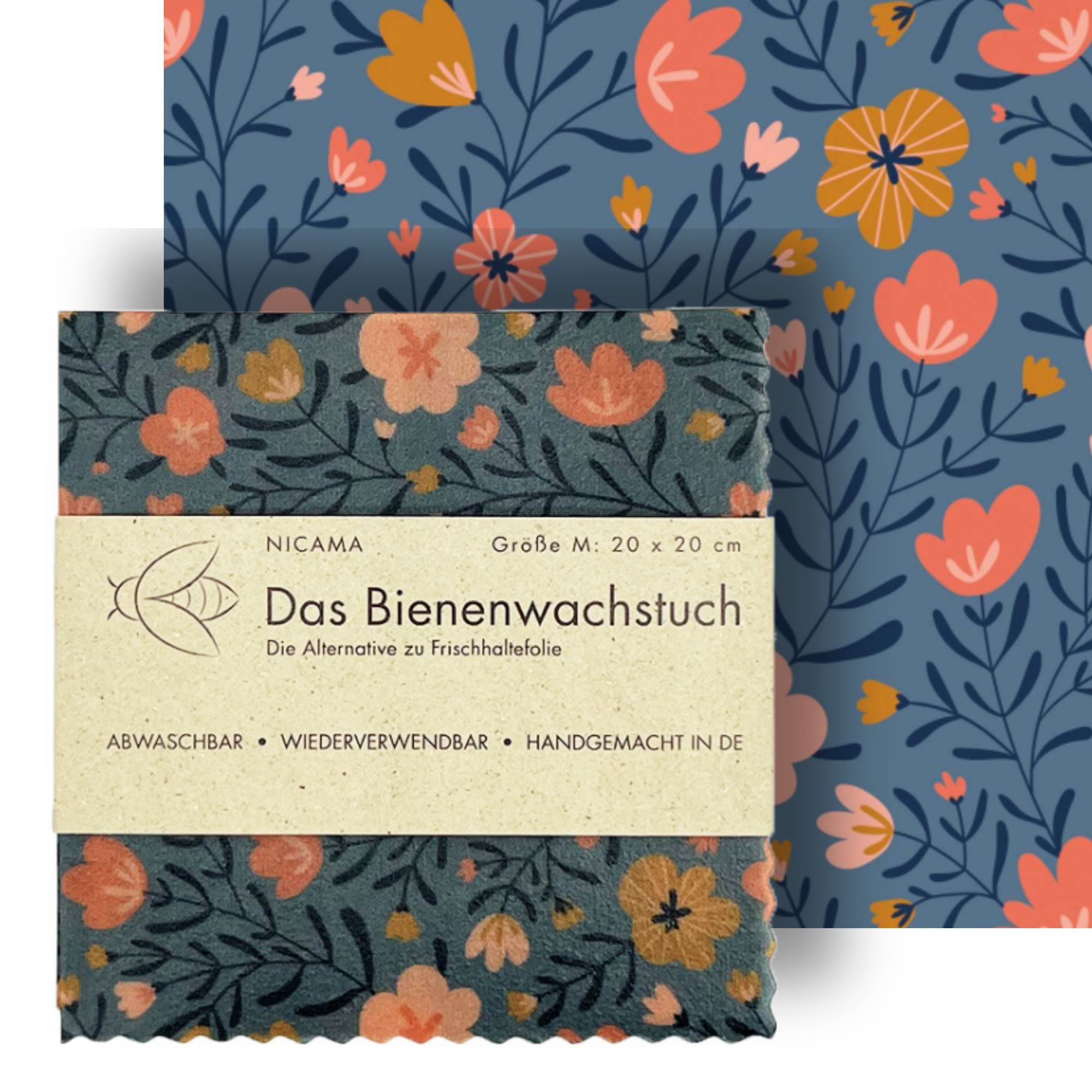 Bienenwachstuch "Bunte Blume"