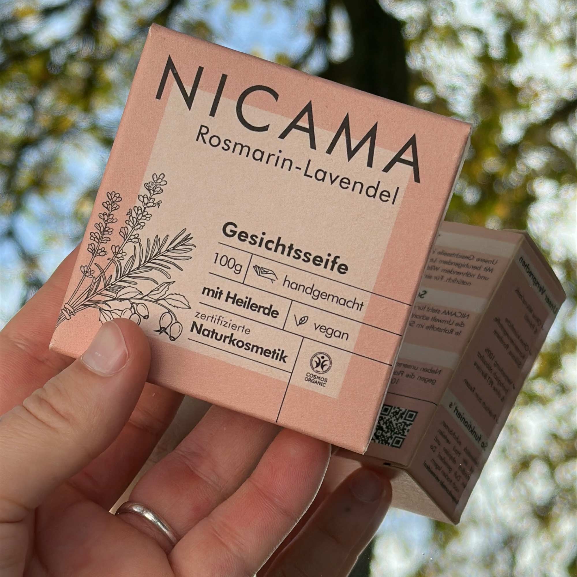 Gesichts-Seife Lavendel-Rosmarin mit Wildrosenöl & Heilerde