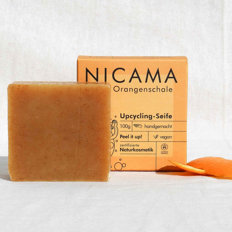 Upcyclingseife mit Peelingeffekt - Orangenschale – NICAMA